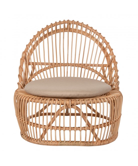 ΠΟΛΥΘΡΟΝΑ ENTROPY HM9840.01 RATTAN ΦΥΣΙΚΟ ΜΕ ΕΚΡΟΥ ΜΑΞΙΛΑΡΙ 80x97x85Υεκ.