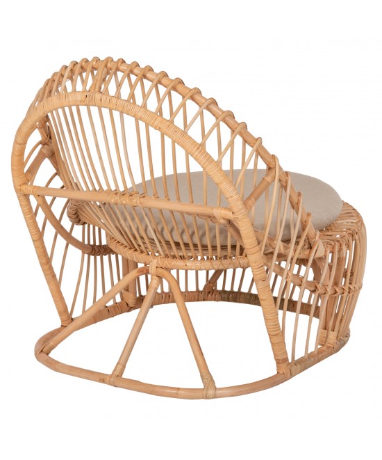 ΠΟΛΥΘΡΟΝΑ ENTROPY HM9840.01 RATTAN ΦΥΣΙΚΟ ΜΕ ΕΚΡΟΥ ΜΑΞΙΛΑΡΙ 80x97x85Υεκ.