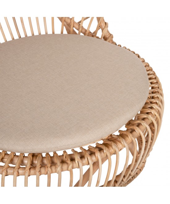 ΠΟΛΥΘΡΟΝΑ ENTROPY HM9840.01 RATTAN ΦΥΣΙΚΟ ΜΕ ΕΚΡΟΥ ΜΑΞΙΛΑΡΙ 80x97x85Υεκ.