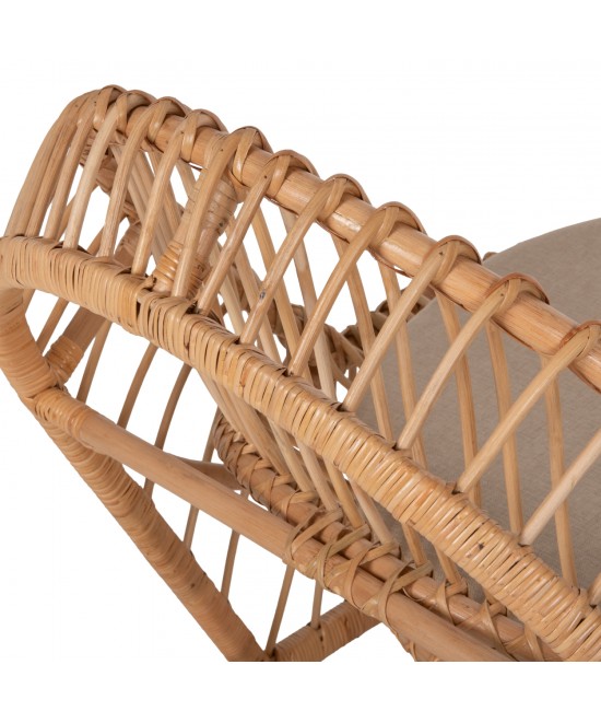 ΠΟΛΥΘΡΟΝΑ ENTROPY HM9840.01 RATTAN ΦΥΣΙΚΟ ΜΕ ΕΚΡΟΥ ΜΑΞΙΛΑΡΙ 80x97x85Υεκ.