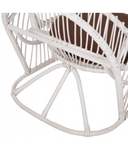 ΠΟΛΥΘΡΟΝΑ ENTROPY HM9840.02 RATTAN ΛΕΥΚΟ ΜΕ ΚΑΦΕ ΜΑΞΙΛΑΡΙ 80x97x85Υεκ.