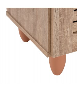 ΠΑΠΟΥΤΣΟΘΗΚΗ-ΝΤΟΥΛΑΠΑ PROLLY HM9609.02 ΜΕΛΑΜΙΝΗ SONAMΑ-3ΠΟΡΤΕΣ-4ΡΑΦΙΑ 87x32x88Υεκ.