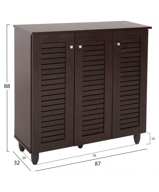 ΠΑΠΟΥΤΣΟΘΗΚΗ-ΝΤΟΥΛΑΠΑ PROLLY HM9609.01 ΜΕΛΑΜΙΝΗ WENGE-3ΠΟΡΤΕΣ-4ΡΑΦΙΑ 87x32x88Υεκ. ΠΑΠΟΥΤΣΟΘΗΚΗ-ΝΤΟΥΛΑΠΑ PROLLY HM9609.01 ΜΕΛΑΜΙΝΗ WENGE-3ΠΟΡΤΕΣ-4ΡΑΦΙΑ 87x32x88Υεκ.