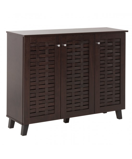 ΠΑΠΟΥΤΣΟΘΗΚΗ-ΝΤΟΥΛΑΠΙ PRODY HM9610.01 ΜΕΛΑΜΙΝΗ WENGE 3 ΠΟΡΤΕΣ 115x34x89Υεκ.