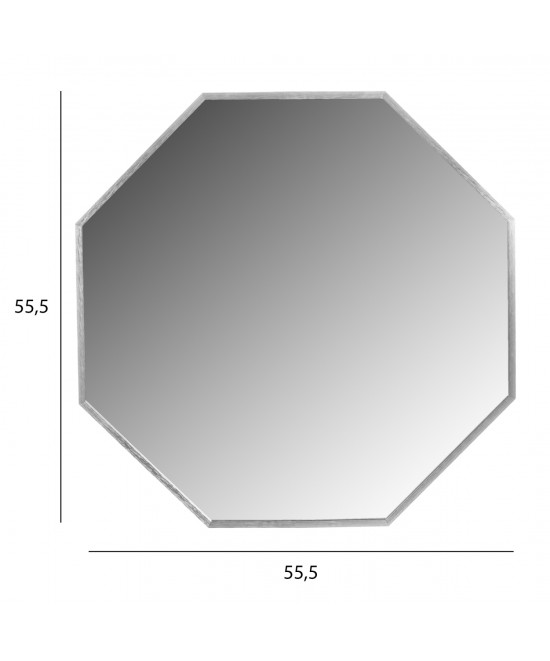 ΚΑΘΡΕΠΤΗΣ ΤΟΙΧΟΥ HM9583.40 ΟΚΤΑΓΩΝΟΣ ΣΚΕΛΕΤΟΣ ΑΛΟΥΜΙΝΙΟΥ ΑΣΗΜΙ 55,5x2,5x55,5Υεκ.