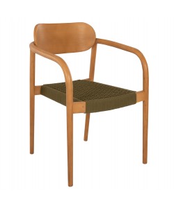 ΠΟΛΥΘΡΟΝΑ OSLO HM9636.05 ΞΥΛΟ TEAK ΦΥΣΙΚΟ & ΠΡΑΣΙΝΟ ΣΧΟΙΝΙ 55x54x80Yεκ.