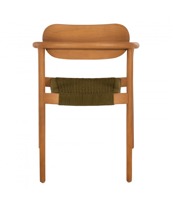 ΠΟΛΥΘΡΟΝΑ OSLO HM9636.05 ΞΥΛΟ TEAK ΦΥΣΙΚΟ & ΠΡΑΣΙΝΟ ΣΧΟΙΝΙ 55x54x80Yεκ.