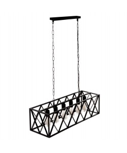 ΦΩΤΙΣΤΙΚΟ ΟΡΟΦΗΣ ΚΡΕΜΑΣΤΟ HM4128 6ΦΩΤΟ-ΜΑΥΡΟΣ ΜΕΤΑΛΛΙΚΟΣ ΣΚΕΛΕΤΟΣ 77,5x25x101Yεκ.