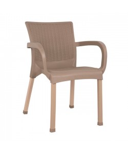 ΠΟΛΥΘΡΟΝΑ ΠΟΛΥΠΡΟΠΥΛΕΝΙΟΥ RATTAN ΠΟΔΙ ALU HM5591.02 ΚΑΠΟΥΤΣΙΝΟ 60x60x82 cm