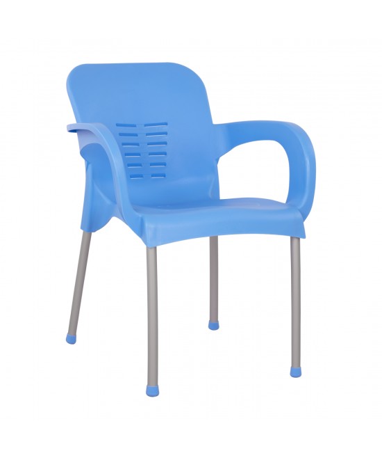 ΠΟΛΥΘΡΟΝΑ ΠΟΛΥΠΡΟΠΥΛΕΝΙΟΥ KAREK HM5592.08 ΧΡΩΜΑ ΜΠΛΕ ΜΕ ΠΟΔΙ ΑΛΟΥΜΙΝΙΟΥ 59x58x81Y εκ.