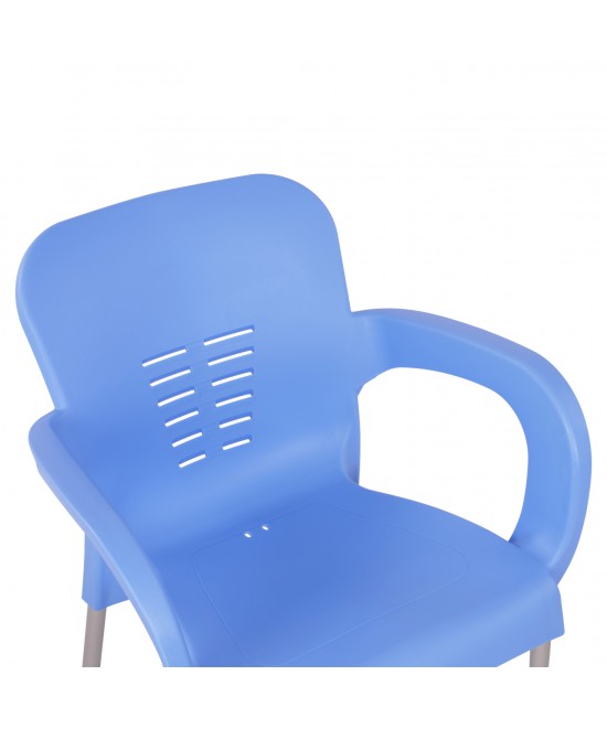 ΠΟΛΥΘΡΟΝΑ ΠΟΛΥΠΡΟΠΥΛΕΝΙΟΥ KAREK HM5592.08 ΧΡΩΜΑ ΜΠΛΕ ΜΕ ΠΟΔΙ ΑΛΟΥΜΙΝΙΟΥ 59x58x81Y εκ.