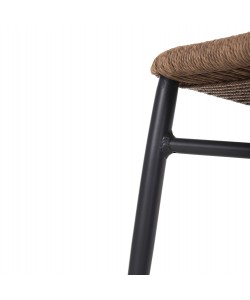 ΚΑΡΕΚΛΑ ΕΞΩΤ.ΧΩΡΟΥ EULO HM6049.03 ΑΛΟΥΜΙΝΙΟ ΣΕ ΑΝΘΡΑΚΙ-ΣΥΝΘΕΤΙΚΟ RATTAN ΓΚΡΙ 49x60x78Υεκ.