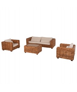 ΣΕΤ ΣΑΛΟΝΙ ΕΞ.ΧΩΡΟΥ TROPEL HM9656 4ΤΜΧ ΦΥΣΙΚΟ RATTAN-ΞΥΛΟ ΜΑΟΝΙ-ΛΕΥΚΑ ΜΑΞΙΛΑΡΙΑ