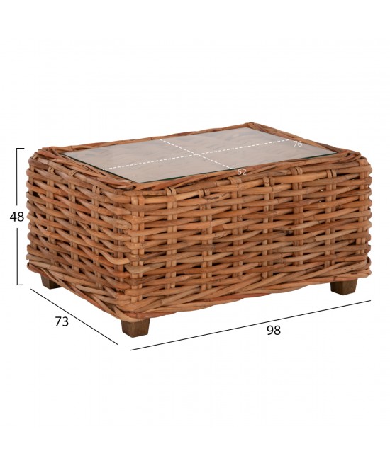 ΣΕΤ ΣΑΛΟΝΙ ΕΞ.ΧΩΡΟΥ TROPEL HM9656 4ΤΜΧ ΦΥΣΙΚΟ RATTAN-ΞΥΛΟ ΜΑΟΝΙ-ΛΕΥΚΑ ΜΑΞΙΛΑΡΙΑ