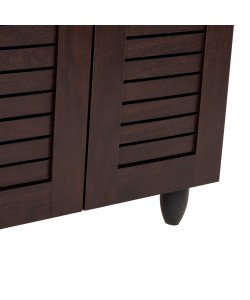 ΠΑΠΟΥΤΣΟΘΗΚΗ-ΝΤΟΥΛΑΠΑ PROLLY HM9608.01 ΜΕΛΑΜΙΝΗ WENGE-2ΠΟΡΤΕΣ-4ΡΑΦΙΑ 60x34x88Υεκ.