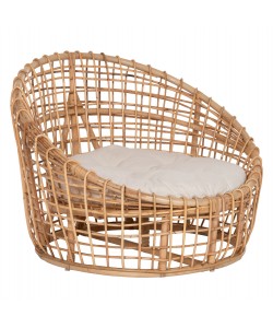 ΠΟΛΥΘΡΟΝΑ ENTO HM9814 RATTAN ΣΕ ΦΥΣΙΚΟ-ΜΠΕΖ ΜΑΞΙΛΑΡΙ 85x75x67Yεκ.