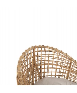 ΠΟΛΥΘΡΟΝΑ ENTO HM9814 RATTAN ΣΕ ΦΥΣΙΚΟ-ΜΠΕΖ ΜΑΞΙΛΑΡΙ 85x75x67Yεκ.