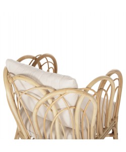 ΠΟΛΥΘΡΟΝΑ ESTOR HM9817 RATTAN ΣΕ ΦΥΣΙΚΟ-ΛΕΥΚΟ ΜΑΞΙΛΑΡΙ 78x75x92Υ εκ.