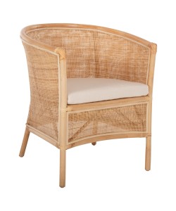 ΠΟΛΥΘΡΟΝΑ APRON HM9818 RATTAN ΠΛΕΚΤΟ ΣΕ ΦΥΣΙΚΟ-ΛΕΥΚΟ ΜΑΞΙΛΑΡΙ 75x70x85Υεκ.