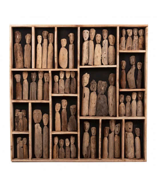 ΔΙΑΚΟΣΜΗΤΙΚΟ ΤΟΙΧΟΥ MYST HM4274 ΚΑΔΡΟ ΜΕ ΦΙΓΟΥΡΕΣ ΑΠΟ DRIFTWOOD 100x6x100Υεκ.