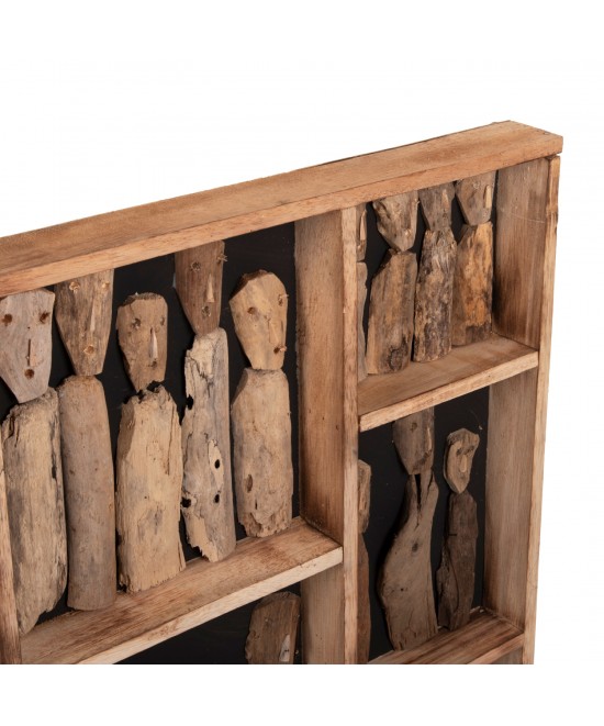 ΔΙΑΚΟΣΜΗΤΙΚΟ ΤΟΙΧΟΥ MYST HM4274 ΚΑΔΡΟ ΜΕ ΦΙΓΟΥΡΕΣ ΑΠΟ DRIFTWOOD 100x6x100Υεκ.