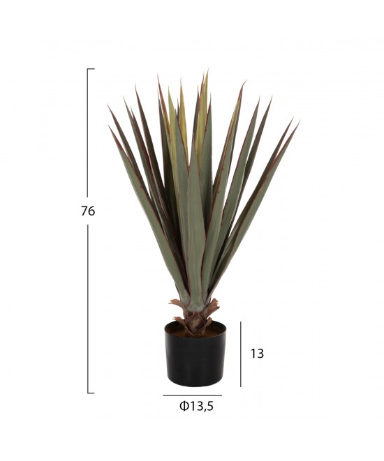 ΔΙΑΚΟΣΜΗΤΙΚΟ ΣΥΝΘΕΤΙΚΟ ΦΥΤΟ HM7985 SISAL AGAVE ΣΕ ΓΛΑΣΤΡΑ  Φ13,5x13-76Υεκ.