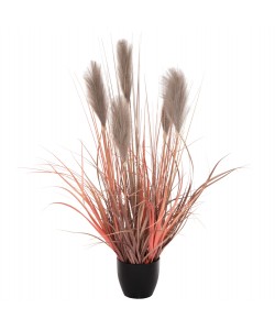 ΔΙΑΚΟΣΜΗΤΙΚΟ ΣΥΝΘΕΤΙΚΟ ΦΥΤΟ ΣΕ ΓΛΑΣΤΡΑ GRASS+FEATHER Φ14,5x12,5-86Υ εκ. HM4015