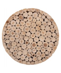 ΤΡΑΠΕΖΙ ΣΑΛΟΝΙΟΥ HM9804 ΞΥΛΟ ΤΕΑΚ ΣΕ ΦΥΣΙΚΟ Φ80x46Yεκ.