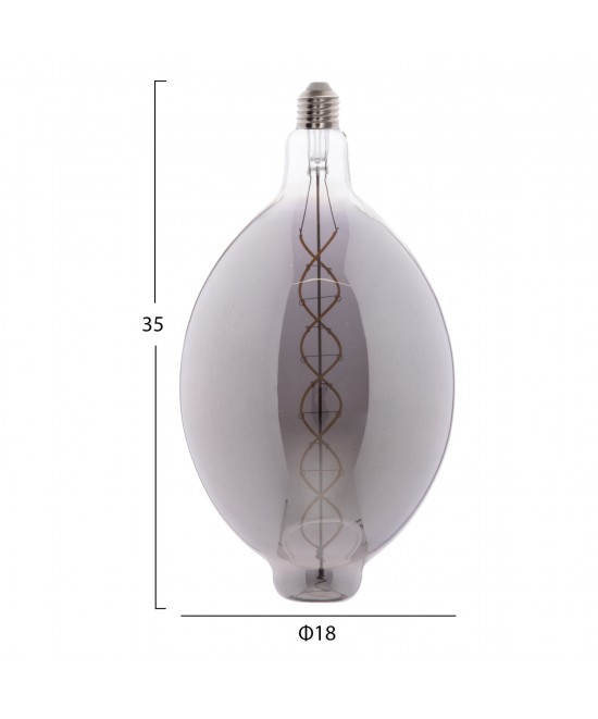 ΛΑΜΠΤΗΡΑΣ LED FILAMENT 8W E27 3000K SMOKE DIMMABLE HM4051.03