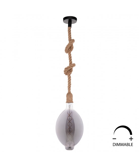 ΛΑΜΠΤΗΡΑΣ LED FILAMENT 8W E27 3000K SMOKE DIMMABLE HM4051.03