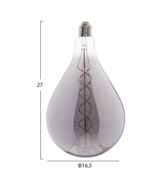 ΛΑΜΠΤΗΡΑΣ LED FILAMENT 8W E27 3000K SMOKE COLOR DIMMABLE HM4052.03 ΛΑΜΠΤΗΡΑΣ LED FILAMENT 8W E27 3000K SMOKE COLOR DIMMABLE HM4052.03