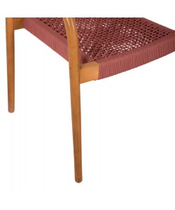 ΠΟΛΥΘΡΟΝΑ OSLO HM9636.06 ΞΥΛΟ TEAK ΦΥΣΙΚΟ & ΡΟΖ ΣΧΟΙΝΙ 55x54x80Yεκ.