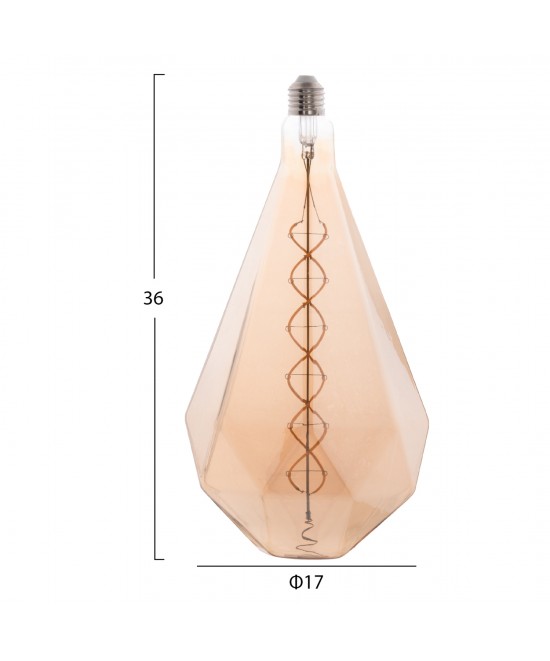 ΛΑΜΠΤΗΡΑΣ LED FILAMENT 8W E27 3000K GOLD COLOR DIMMABLE HM4057 ΛΑΜΠΤΗΡΑΣ LED FILAMENT 8W E27 3000K GOLD COLOR DIMMABLE HM4057