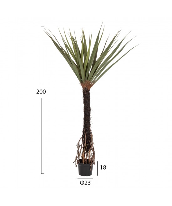 ΔΙΑΚΟΣΜΗΤΙΚΟ ΣΥΝΘΕΤΙΚΟ ΦΥΤΟ HM7989 ΔΕΝΤΡΟ SISAL ΣΕ ΓΛΑΣΤΡΑ 200Υεκ.