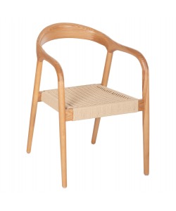 ΠΟΛΥΘΡΟΝΑ HM9874 ΞΥΛΟ ΦΡΑΞΙΝΟΣ ΚΑΙ PAPER ROPE 57x54x78Yεκ.