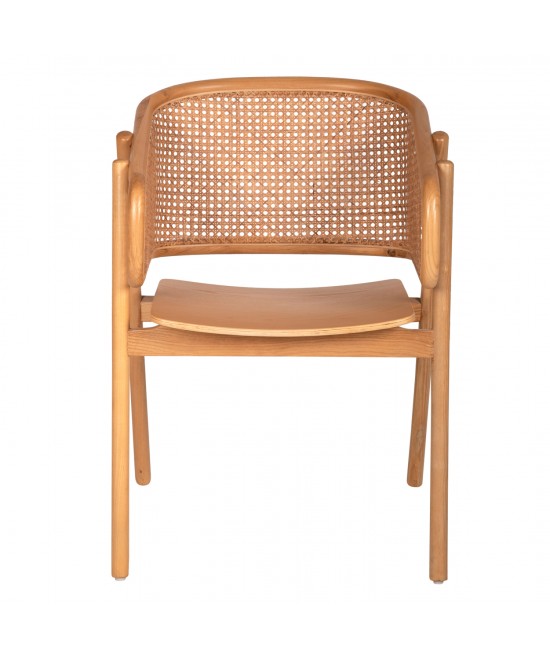 ΠΟΛΥΘΡΟΝΑ KENLEE HM9872 ΦΡΑΞΙΝΟΣ ΚΑΙ ΦΥΣΙΚΟ RATTAN RATTAN ΣΕ ΦΥΣΙΚΟ 57,5x55x81Yεκ.
