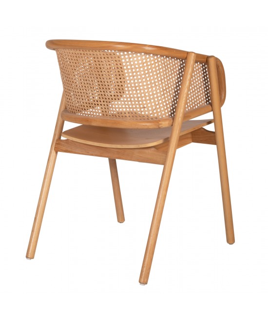 ΠΟΛΥΘΡΟΝΑ KENLEE HM9872 ΦΡΑΞΙΝΟΣ ΚΑΙ ΦΥΣΙΚΟ RATTAN RATTAN ΣΕ ΦΥΣΙΚΟ 57,5x55x81Yεκ.