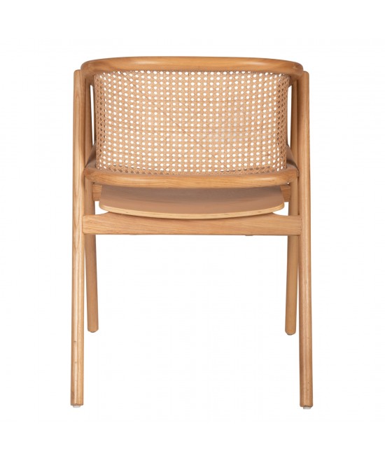 ΠΟΛΥΘΡΟΝΑ KENLEE HM9872 ΦΡΑΞΙΝΟΣ ΚΑΙ ΦΥΣΙΚΟ RATTAN RATTAN ΣΕ ΦΥΣΙΚΟ 57,5x55x81Yεκ.