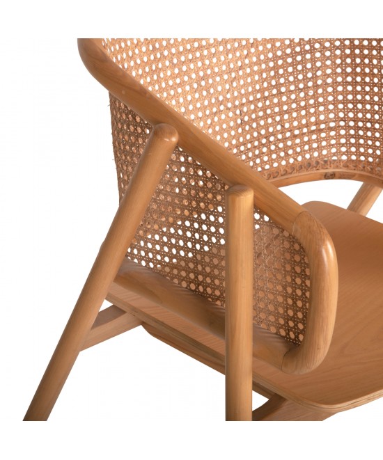 ΠΟΛΥΘΡΟΝΑ KENLEE HM9872 ΦΡΑΞΙΝΟΣ ΚΑΙ ΦΥΣΙΚΟ RATTAN RATTAN ΣΕ ΦΥΣΙΚΟ 57,5x55x81Yεκ.