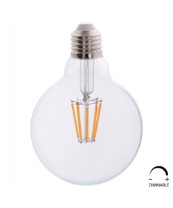 ΛΑΜΠΤΗΡΑΣ GLOBO LED FILAMENT 8W E27 3000K ΔΙΑΦΑΝΟΣ DIMMABLE HM4050.01