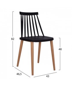 ΣΕΤ ΤΡΑΠΕΖΑΡΙΑΣ 5ΤΜΧ ΜΕ ΤΡΑΠΕΖΙ 110Χ70Χ75,5 & ΚΑΡΕΚΛΕΣ ΜΑΥΡΕΣ VANESSA HM11019