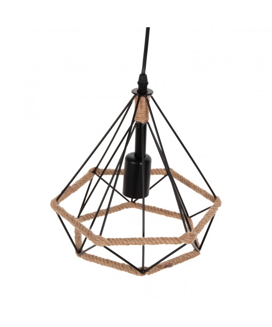 ΦΩΤΙΣΤΙΚΟ ΟΡΟΦΗΣ ΚΡΕΜΑΣΤΟ HM4061 ΜΑΥΡΟ ΜΕΤΑΛΛΟ-ΣΧΟΙΝΙ 24,5x21,5x125Υεκ.