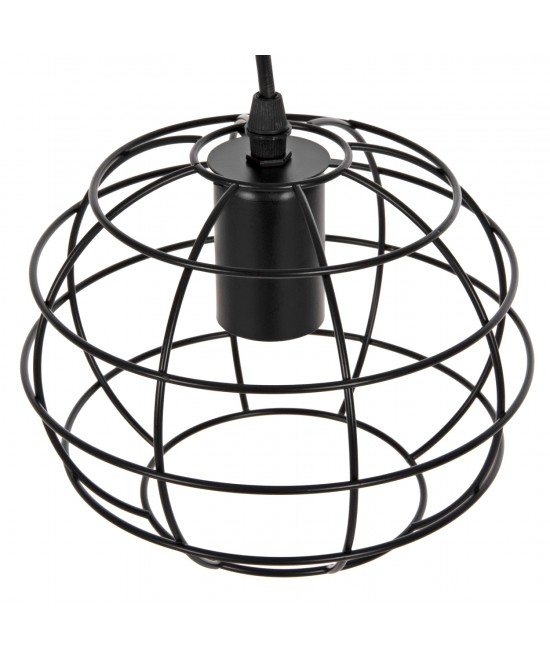 ΦΩΤΙΣΤΙΚΟ ΟΡΟΦΗΣ ΚΡΕΜΑΣΤΟ HM4037 ΣΦΑΙΡΙΚΟ ΜΑΥΡΟ ΜΕΤΑΛΛΙΚΟ Φ16x124Υεκ.