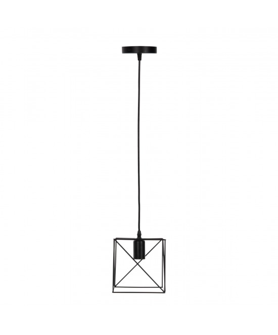 ΦΩΤΙΣΤΙΚΟ ΟΡΟΦΗΣ ΚΡΕΜΑΣΤΟ HM4039 ΜΑΥΡΟΣ ΜΕΤΑΛΛΙΚΟΣ ΚΥΒΟΣ 16x16x123Υεκ.