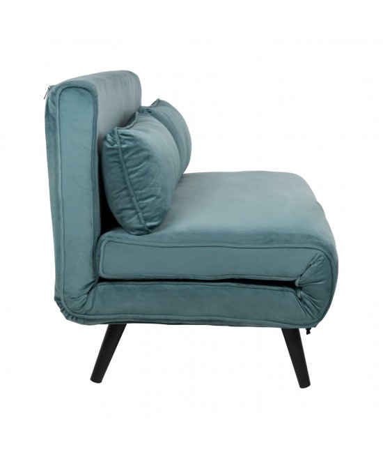 ΚΑΝΑΠΕΣ ΚΡΕΒΑΤΙ 2 ΑΤΟΜΩΝ ASMA HM3077.15 ΒΕΛΟΥΔΟ ΜΕΝΤΑ 140x80x77Yεκ.