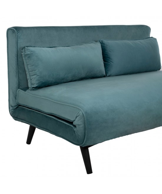 ΚΑΝΑΠΕΣ ΚΡΕΒΑΤΙ 2 ΑΤΟΜΩΝ ASMA HM3077.15 ΒΕΛΟΥΔΟ ΜΕΝΤΑ 140x80x77Yεκ.