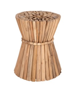 ΤΡΑΠΕΖΙ ΒΟΗΘΗΤΙΚΟ ΣΤΡΟΓΓΥΛΟ COOTER HM9792 ΚΛΑΔΙΑ ΞΥΛΟΥ ΤΕΑΚ ΦΥΣΙΚΟ Φ37x50Υεκ.