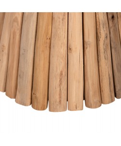 ΤΡΑΠΕΖΙ ΒΟΗΘΗΤΙΚΟ ΣΤΡΟΓΓΥΛΟ COOTER HM9792 ΚΛΑΔΙΑ ΞΥΛΟΥ ΤΕΑΚ ΦΥΣΙΚΟ Φ37x50Υεκ.