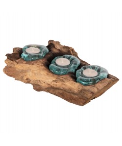 ΕΠΙΤΡΑΠΕΖΙΟ ΔΙΑΚΟΣΜΗΤΙΚΟ ΓΙΑ ΚΕΡΙΑ 3 ΘΕΣΕΩΝ HM4282 ΜΑΣΙΦ ΞΥΛΟ ΤΕΑΚ & ΓΥΑΛΙ-ΦΥΣΙΚΟ