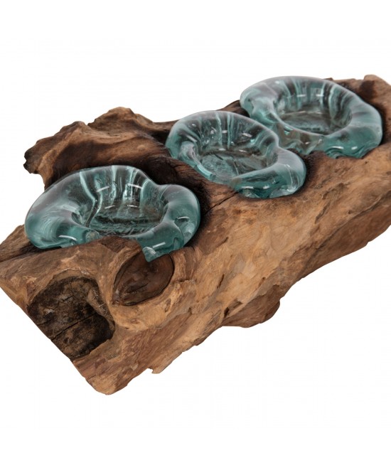 ΕΠΙΤΡΑΠΕΖΙΟ ΔΙΑΚΟΣΜΗΤΙΚΟ ΓΙΑ ΚΕΡΙΑ 3 ΘΕΣΕΩΝ HM4282 ΜΑΣΙΦ ΞΥΛΟ ΤΕΑΚ & ΓΥΑΛΙ-ΦΥΣΙΚΟ